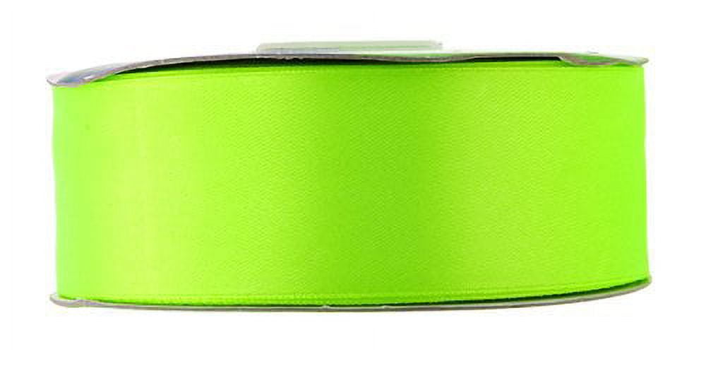 Lime Green Satin Ribbon 1 1/2 Inch 50 Yard Roll for Gift Wrapping,  Weddings, Hair, Dresses, Blanket Edging, Crafts, Bows, Ornaments; by  Mandala Crafts 
