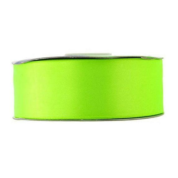 Lime Green Satin Ribbon 1 1/2 Inch 50 Yard Roll for Gift Wrapping, Weddings, Hair, Dresses, Blanket Edging, Crafts, Bows, Ornaments; by Mandala Crafts