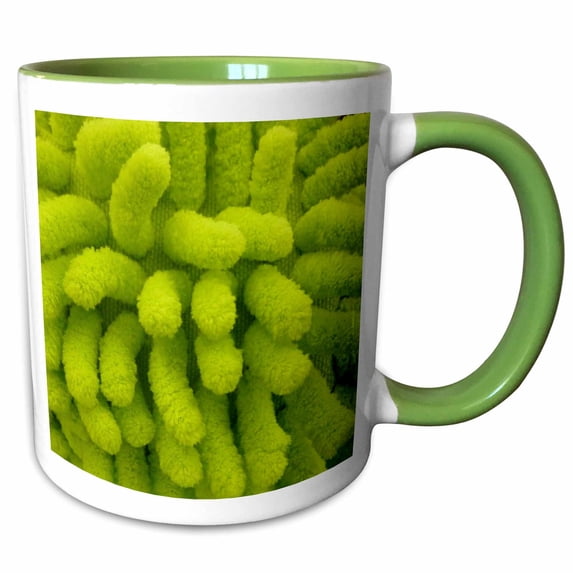 3drose, Lime Green Shag, 11oz Two-tone Green Mug