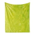 thumbnail image 1 of Lime Green Soft Flannel Fleece Blanket, Grunge Hazy Color Background with Scattered Blurry Shade Effects Mystic Print, Cozy Plush for Indoor and Outdoor Use, 50" x 60", Apple Green, by Ambesonne, 1 of 6