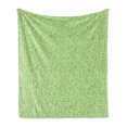 thumbnail image 1 of Lime Green Soft Flannel Fleece Throw Blanket, Triangles Geometry Modern Digital Pyramids Soft Graphic, Cozy Plush for Indoor and Outdoor Use, 50" x 70", Pale and Fern Green, by Ambesonne, 1 of 5