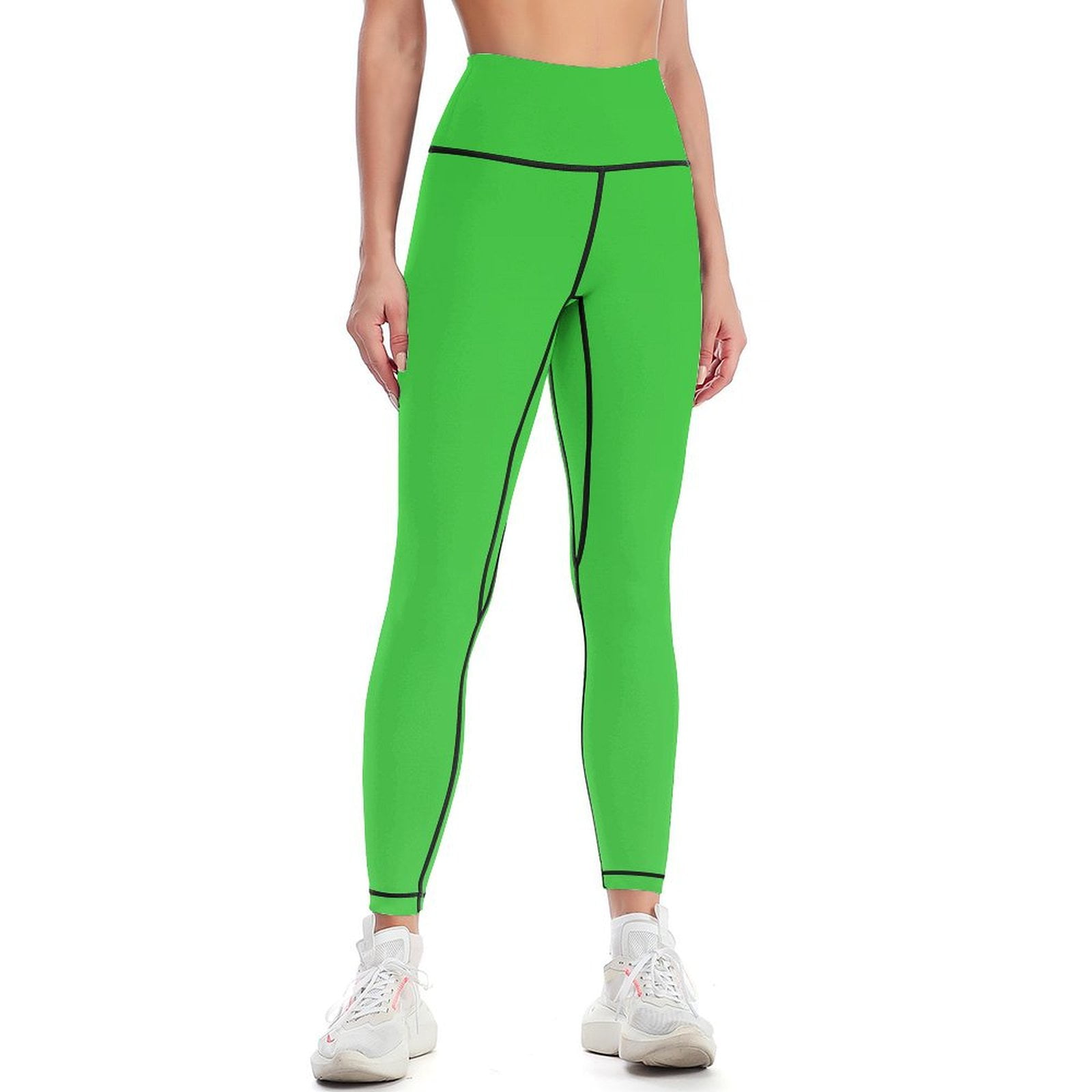 Lime Green Solid Color Leggings gym wear Jogger pants gym sportswear ...