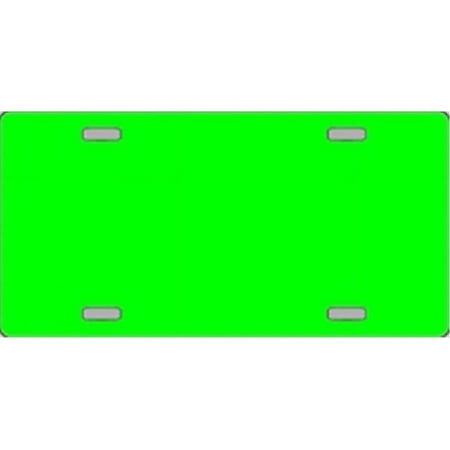 Lime Green Solid Flat Automotive License Plates Blanks for Customizing