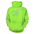 thumbnail image 1 of Lime Green Starburst Pattern 3D Print Hoodie Men Women Autumn Thin Pullover Sweatshirt Vintage Streetwear Tops, 1 of 6