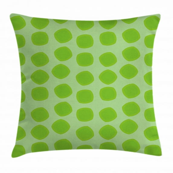 Lime Green Throw Pillow Cushion Cover, Simplistic Formless Geometric Shapes in Different Shades Kids Nursery Theme, Decorative Square Accent Pillow Case, 18 X 18 Inches, Almond Green, by Ambesonne