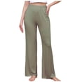 thumbnail image 1 of Lime Green Trousers Pants for Women Fall Summer Modal Brunch Straight Leg Basic Long Leg Trousers Pants Ladies 2026 Clothes Trendy Regular Fit Y2K XXL, 1 of 2
