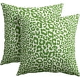 thumbnail image 1 of Lime Green White Leopard Print Pillow Covers 18x18 Inch Set of 2 Cheetah Animal Spots Decorative Throw Pillows For Couch Farmhouse Chinoiserie Pillow Cases Home Decor For Room Sofa Bed Porch Outdoor, 1 of 6