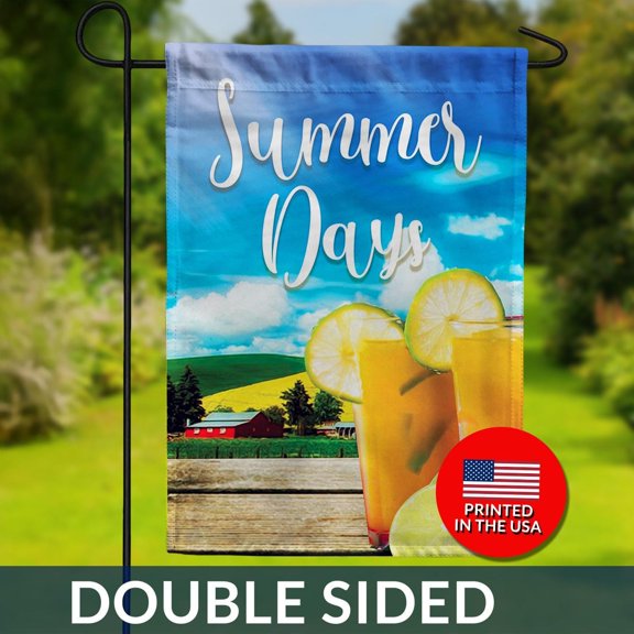Lime Juice Summer Days Double Sided Garden Flag