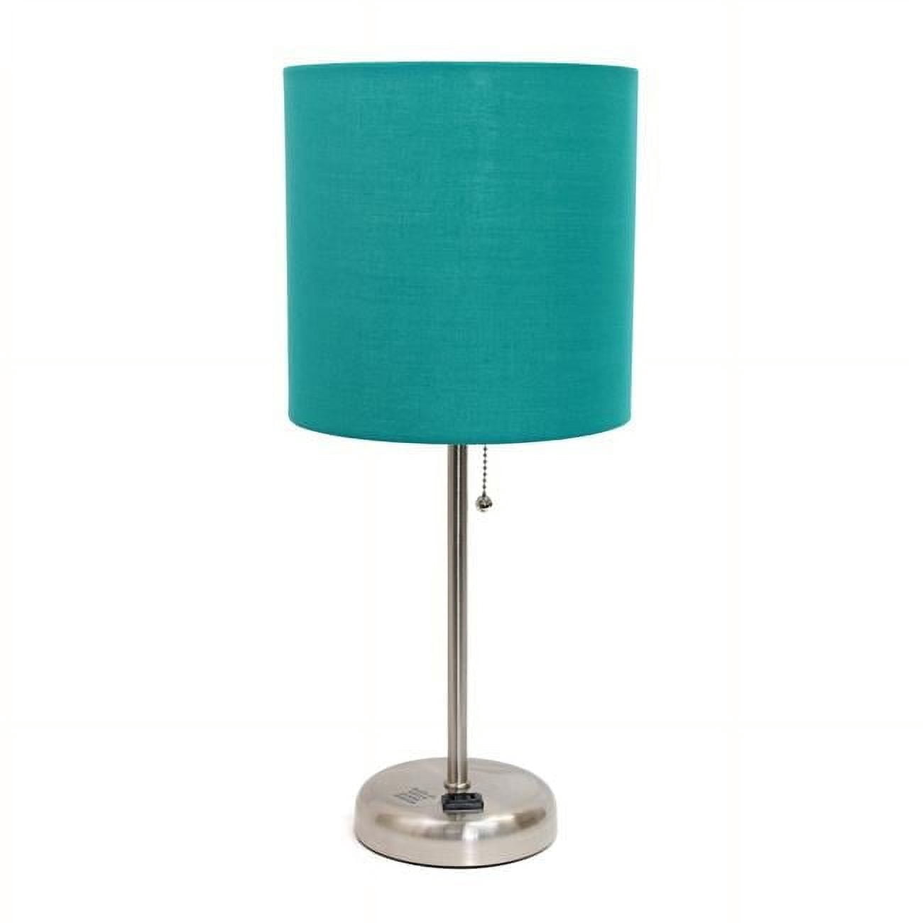 Quicklime Lamp Lime Lights Stick Lamp with Outlet, Teal Fabric Shade - Walmart.com