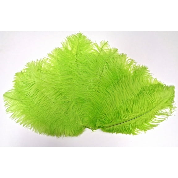 Lime Mini Ostrich Craft Feathers 5-8 Inch per 25