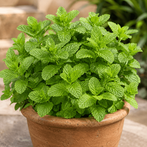 Lime Mint Plant Live for Planting, Fragrant, Fast-Growing Herb in Home Garden, 2-4 Inch Tall