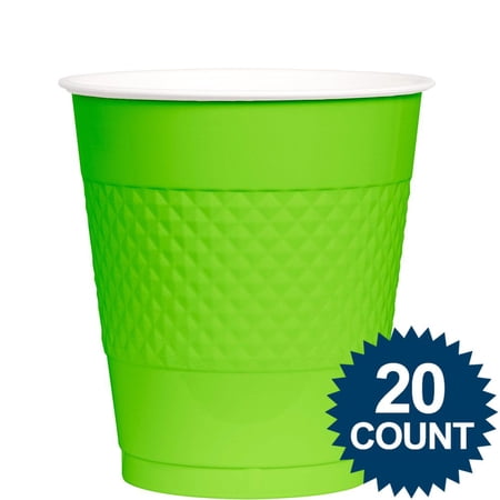 Lime Plastic Cups, 12 oz. - Party Supplies
