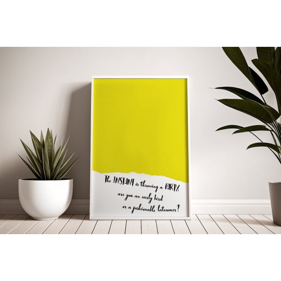 Lime Retro Quote Minimal Wall Art, Unframed Paper Print Size 8x12