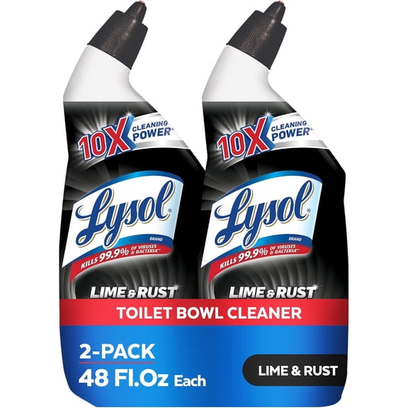 Lime & Rust Remover Toilet Bowl Cleaner, 48oz (2X24oz), 10X Cleaning Power
