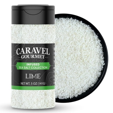 Caravel Gourmet Lime Sea Salt - 5 Ounce by Sea Salt Superstore Gluten-Free