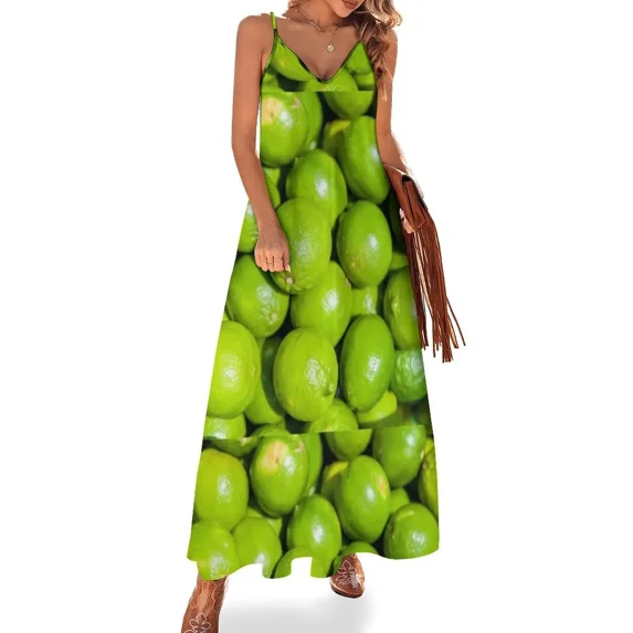 Lime Sleeveless Dress dress woman 2025 trendy Party dresses