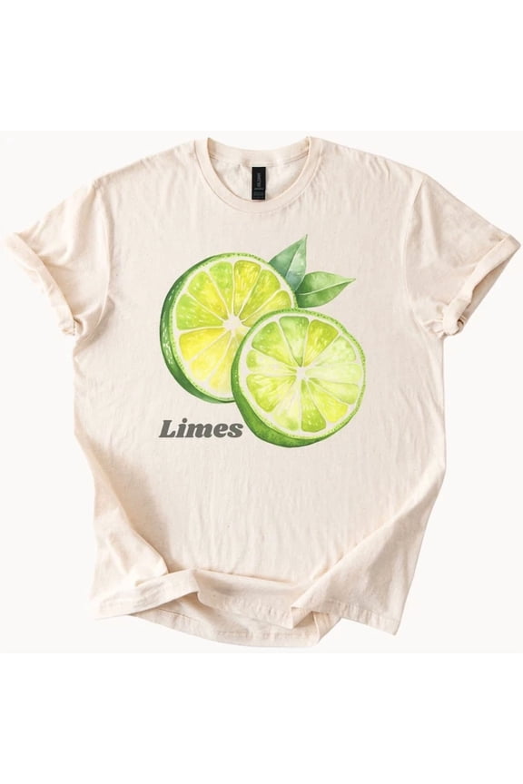 Lime Slice Graphic T Shirt Citrus Fruit Art Summer Tee Size S-5Xl Heygategoo Tee