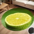 thumbnail image 1 of Lime Slice In Water Round Carpet Living Room Bedroom Home Decoration Coffee Table Mat Lounge Rug Chair Mats, 1 of 5