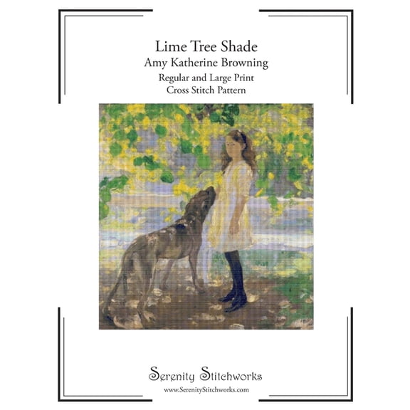Lime Tree Shade Cross Stitch Pattern - Amy Katherine Browning: Regular and Large Print Chart, (Paperback)