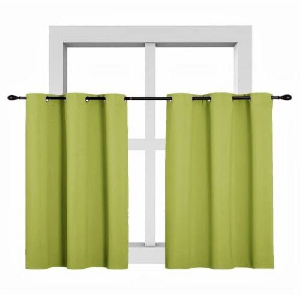 Lime green color 1 Panel Grommets top window treatment curtain thermal insulated blackout drape