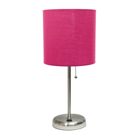 Limelights - Stick Lamp with USB charging port and Fabric Shade