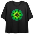 thumbnail image 1 of LimeWire Lime Slice Logo Art Crew Neck Short Sleeve Women's Black Crop Top-XL, 1 of 7