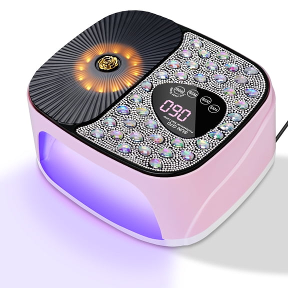 Limegirl Cordless Rechargeable UV LED Nail Lamp, 288W UV Light for Gel Nails UV Nail Light Nail Dryer with 4 Timer Setting Display Auto Sensor, uv nail lamp Fast & Even Curing for All Gel Polishes