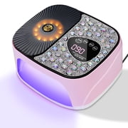 Limegirl Cordless Rechargeable UV LED Nail Lamp, 288W UV Light for Gel Nails UV Nail Light Nail Dryer with 4 Timer Setting Display Auto Sensor, uv nail lamp Fast & Even Curing for All Gel Polishes