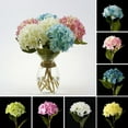 thumbnail image 1 of Limei 1 Bouquet 16.5In Artificial Hydrangea Silk Flowers Bouquet Faux Hydrangea Stems for Wedding Centerpieces Home Decor (Gray), 1 of 6