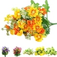 thumbnail image 1 of Limei 1 Bouquet 28 Heads Artificial Fake Flowers for Outdoor Decoration,UV Resistant Faux Plastic Fabric Greenery Shrubs Plants Fake Flowers Hanging Planter Kitchen Home Wedding Office Garden Décor, 1 of 7
