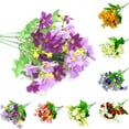 thumbnail image 1 of Limei 1 Branch 28 Heads Artificial Flowers Bouquet Mini Artificial Wedding Home Office Decor, 1 of 7