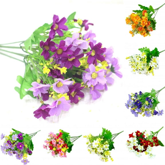 Limei 1 Branch 28 Heads Artificial Flowers Bouquet Mini Artificial Wedding Home Office Decor