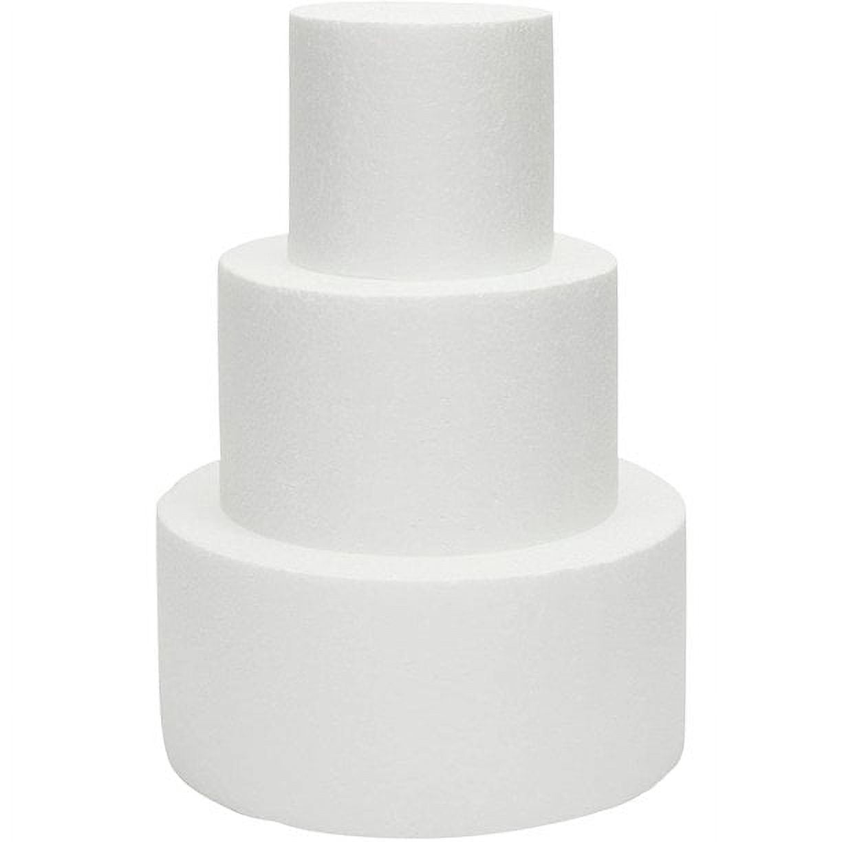 Limei 1 Pack Foam Cake Dummy for Decorating and Wedding Display, 14 inch