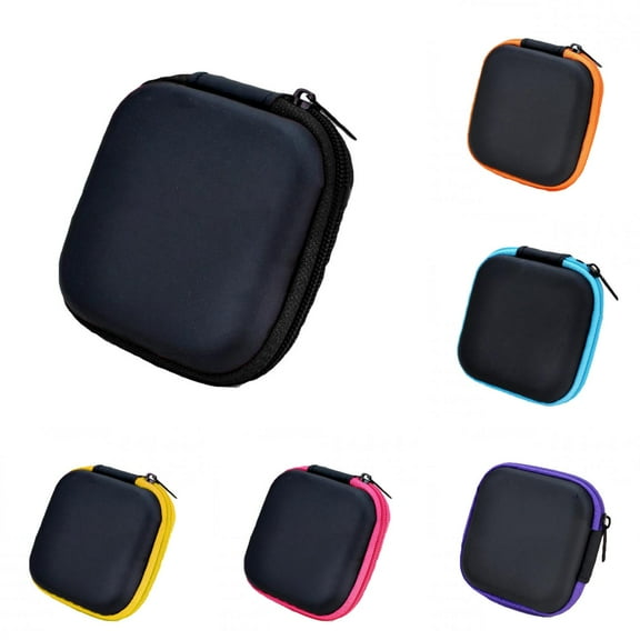 Limei 1 Pack Headphone Case Earphone SD TF Card USB Flash Disk Storage Cases Bag (Black)
