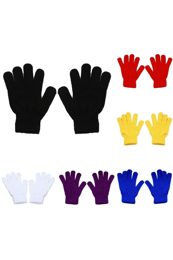 1 Pair Winter Magic Gloves Warm Strecty Knit Gloves For Men Women (Purple)