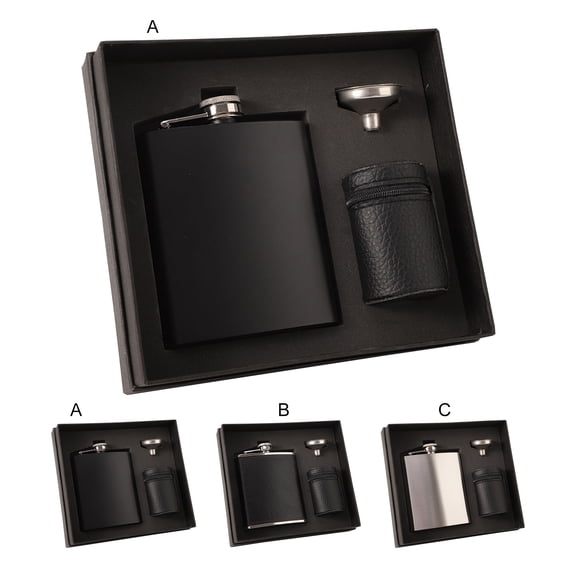 Limei 1 Set Hip Flask Shock-proof Good Sealing Capacity Portable 7oz Whiskey Liquor Pocket Flask for Man