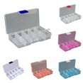 thumbnail image 1 of Limei 10 Grids 5 Inch x 2.5 Inch Adjustable Small Removable Clear Plastic Jewelry Organizer Divider Storage Box Jewelry Earring Tool Containers, 1 of 7