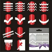 Limei 10 Pack Nail Art Sticker 50 Sheets French Manicure Tip Form Guide Polish DIY Stencil Beauty Tool