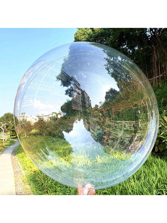 10 Packs, 20 Inch Helium Style Transparent Bubble Clear Balloons for LED Light Up Balloons, Gifts for Christmas,Wedding,Birthday Party Decorations (LED String Not Included)
