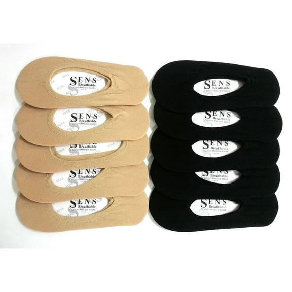 Limei 10 Pairs No Show Socks Women Nylon Ultra Low Cut Non-Slip Thin Liner Socks Invisible Hidden Socks for Flats