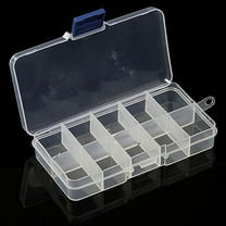 Limei 15 Grids Clear Plastic Jewelry Box Organizer Storage Container with Removable Dividers (15 Grids - Clear)
