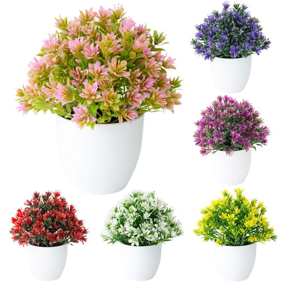 Limei 1PC Artificial Flowers Outdoor UV Resistant Outdoors Fake Plants Faux Plastic Flower in Bulk for Hanging Planters Outside Porch Vase Home Window Decoration (Pink)
