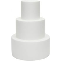 Limei 1PCS Small Foam Cake Dummy for Decorating and Wedding Display, 4 inch