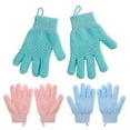 thumbnail image 1 of Limei 1Pair Bath Gloves Convenient Foams Remove Dead Skin Spiral Bulged Grid Scrub Bathroom Bath Towel, 7.5"x 4.7", 1 of 7