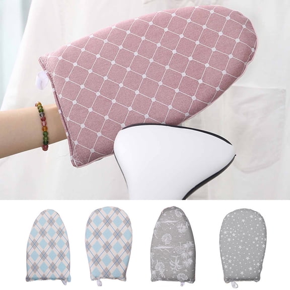 Limei 1Pc Garment Steamer Ironing Glove Mitt with Hanging Loop Thickened Anti Steam Heat Resistant Mini Handheld Clothes Steaming Ironing Pad Board Hand Protector