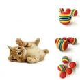 thumbnail image 1 of Limei 1Pc Interactive Catnip Cat Toy Rainbow Striped Ball Accessories for Indoor Cat Cat Pounce and Toy Catnip Plush Toy Large, 1 of 7