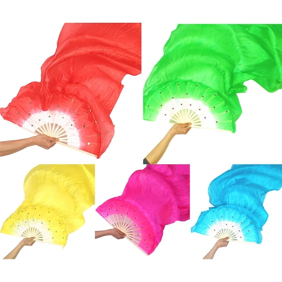 Limei 1Pcs 1.5m Belly Dance Bamboo Fan Dance Fan Square Fan Dance Dancing Fan
