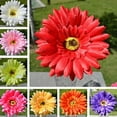thumbnail image 1 of Limei 1Pcs Faux Faux Flower Gerbera Faux Gerbera Daisies Faux Flower Bouquet 19 7 Inch for Wedding Bridal Bouquet Party Home Kitchen White, 1 of 7