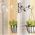 thumbnail image 1 of Limei 1Pcs Hanging Plant Bracket 12in Metal Wrought Iron Planter Hooks Wall Mounted Decorative Hanger Hook for Hanging Indoor Outdoor Planter Flower Pot Bird Feeder Wind Chime Lanterns (White), 1 of 7