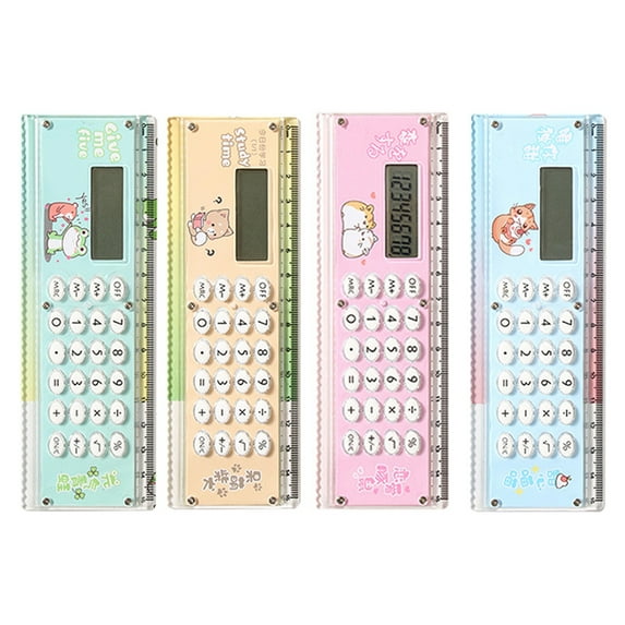 Limei 1Pcs Ruler Calculator Multifunctional Stationery 8 Digits Handheld Calculator for Students